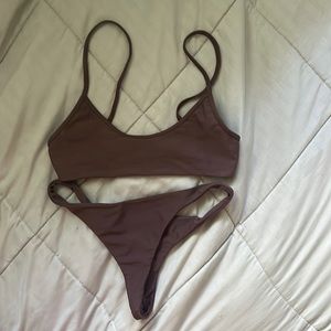 brown benoa bikini set